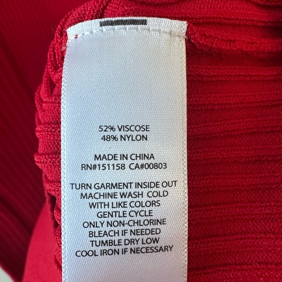 525 Ruby red bodycon dress Born in Bklyn ruby red dress size small - Picture 6 of 6